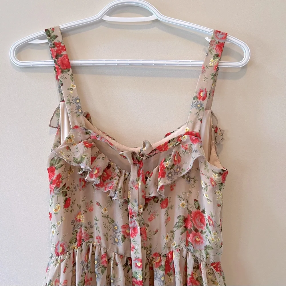 Simone Floral Sleeveless Knee-Length Dress / Made in Canada 🇨🇦 - Picture 3 of 7